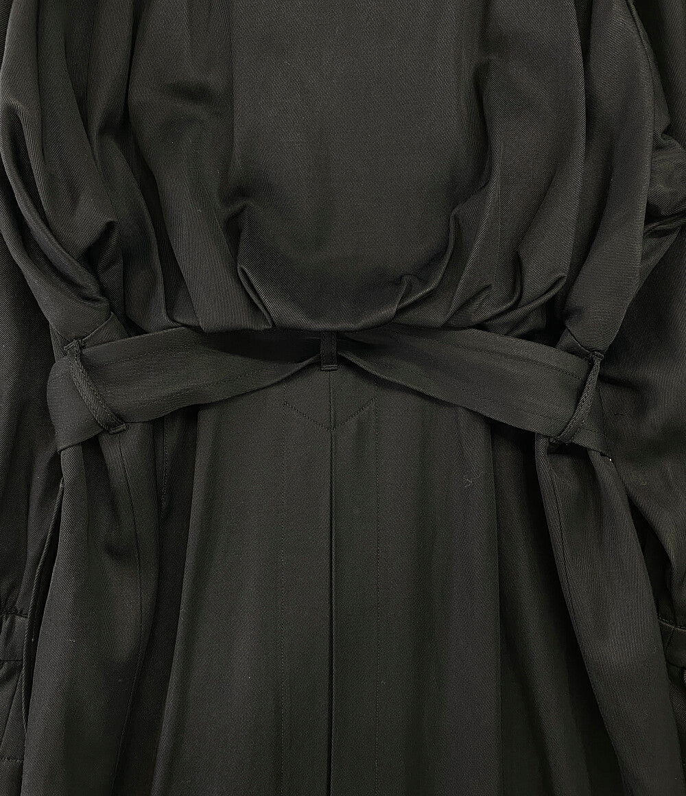 DOUBLE STANDARD CLOTHING トレンチコート ブラック フレアスリーブ レディース SIZE 38 ソブ ダブルスタンダード クロージング