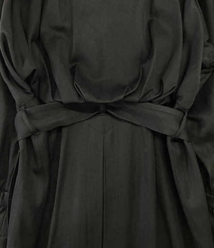 DOUBLE STANDARD CLOTHING トレンチコート ブラック フレアスリーブ レディース SIZE 38 ソブ ダブルスタンダード クロージング