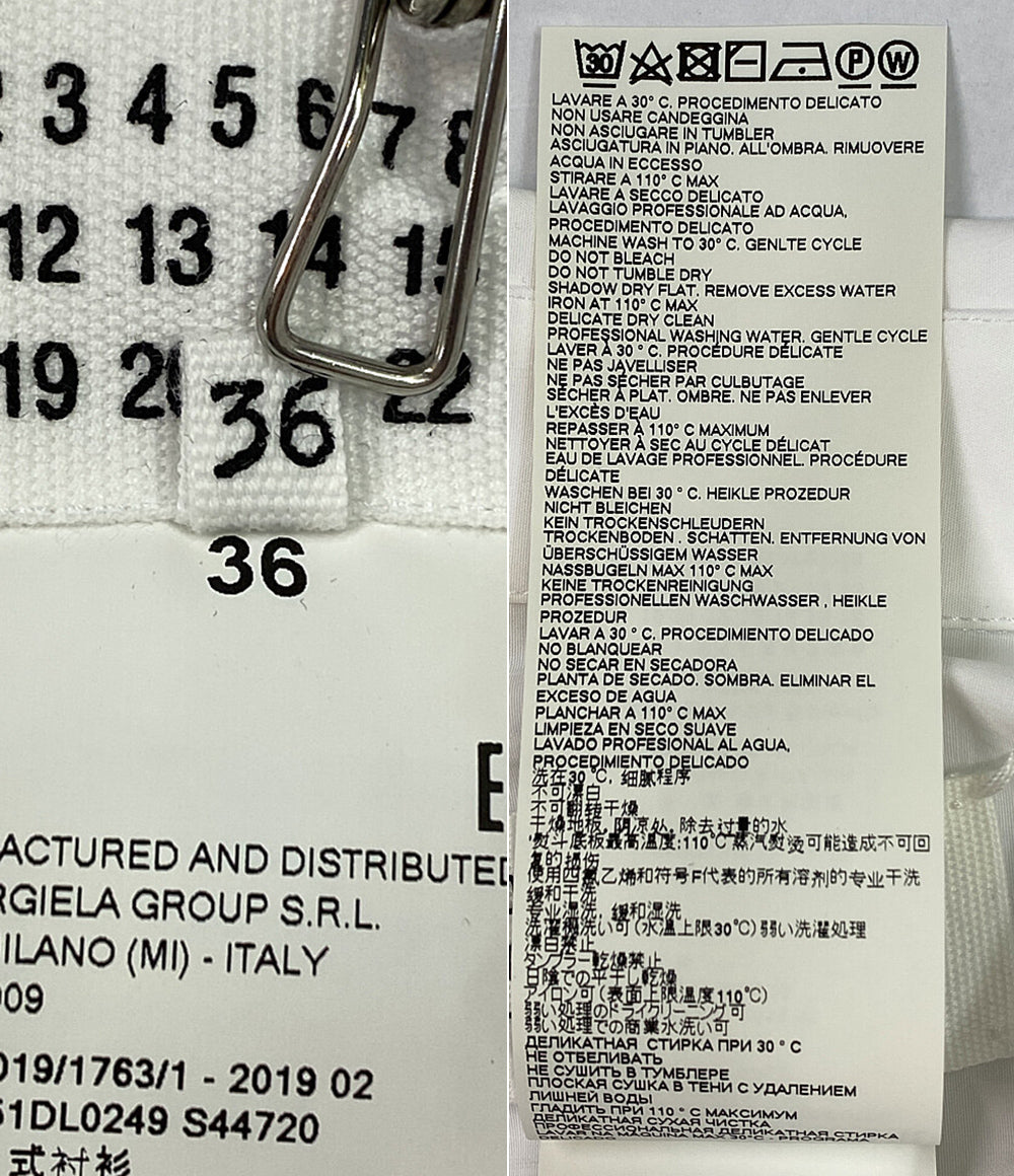 メゾンマルジェラ 長袖シャツ ビッグシルエットシャツ ホワイト メンズ SIZE 36 Maison Margiela