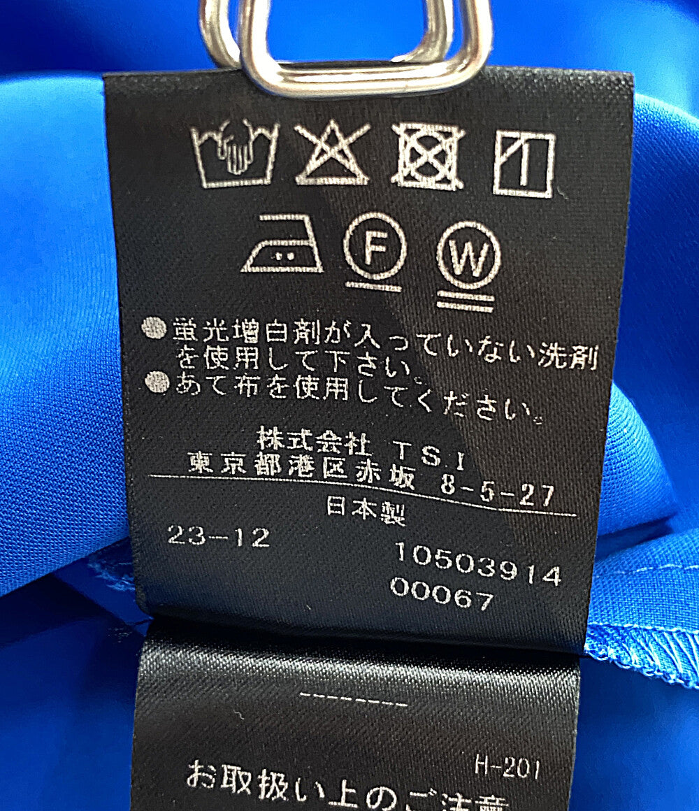 アドーア  ビッグフラワーレースワンピース 半袖 ブルー インナー付き      レディース SIZE 38  ADORE