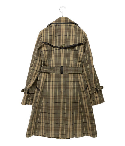 バーバリーブルーレーベル  トレンチコート チェック ブラウン      レディース SIZE 38  BURBERRY BLUE LABEL