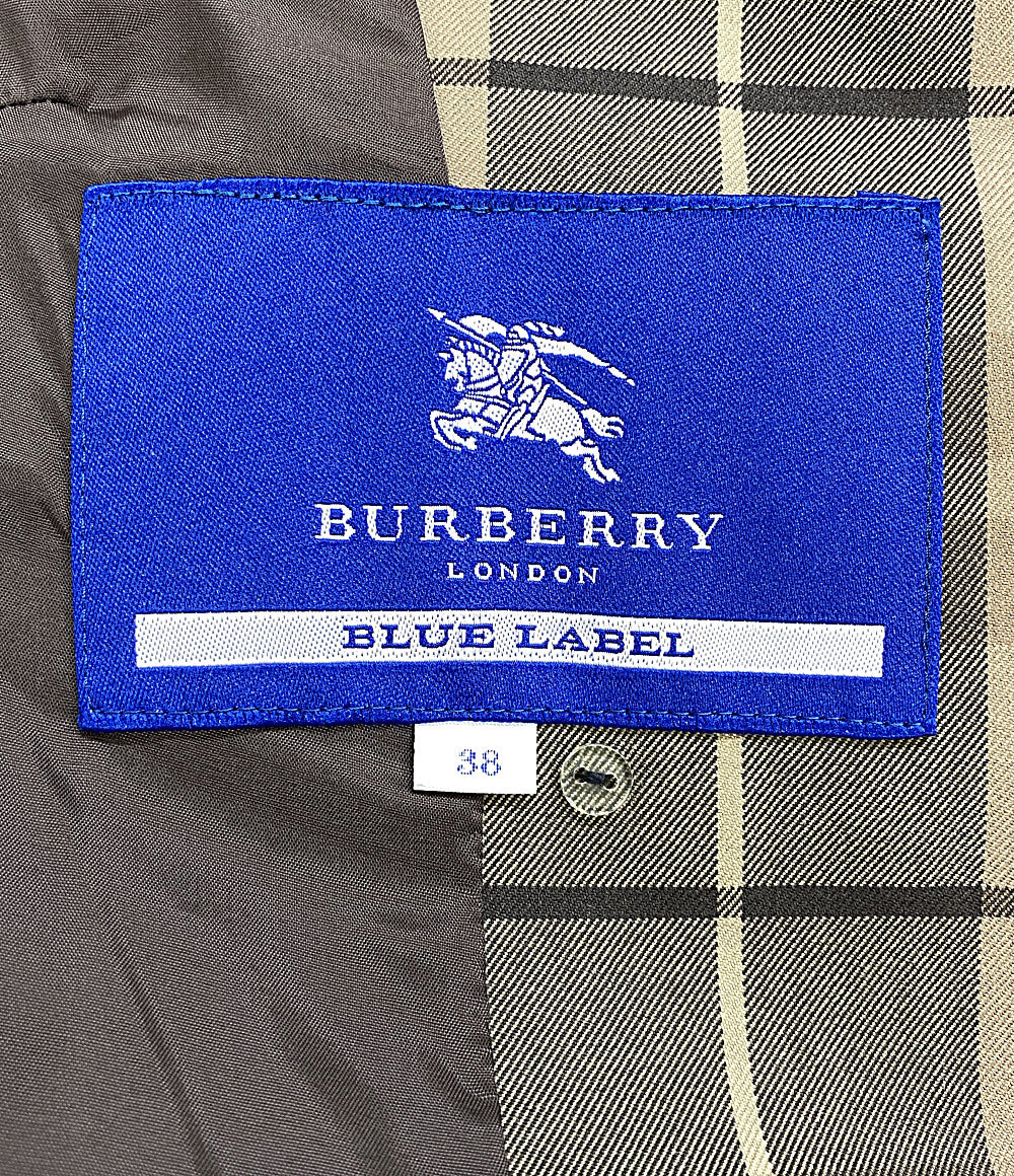 バーバリーブルーレーベル  トレンチコート チェック ブラウン      レディース SIZE 38  BURBERRY BLUE LABEL