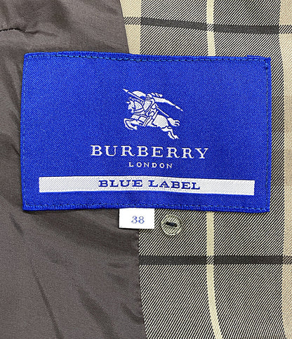 バーバリーブルーレーベル  トレンチコート チェック ブラウン      レディース SIZE 38  BURBERRY BLUE LABEL
