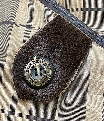 バーバリーブルーレーベル  トレンチコート チェック ブラウン      レディース SIZE 38  BURBERRY BLUE LABEL