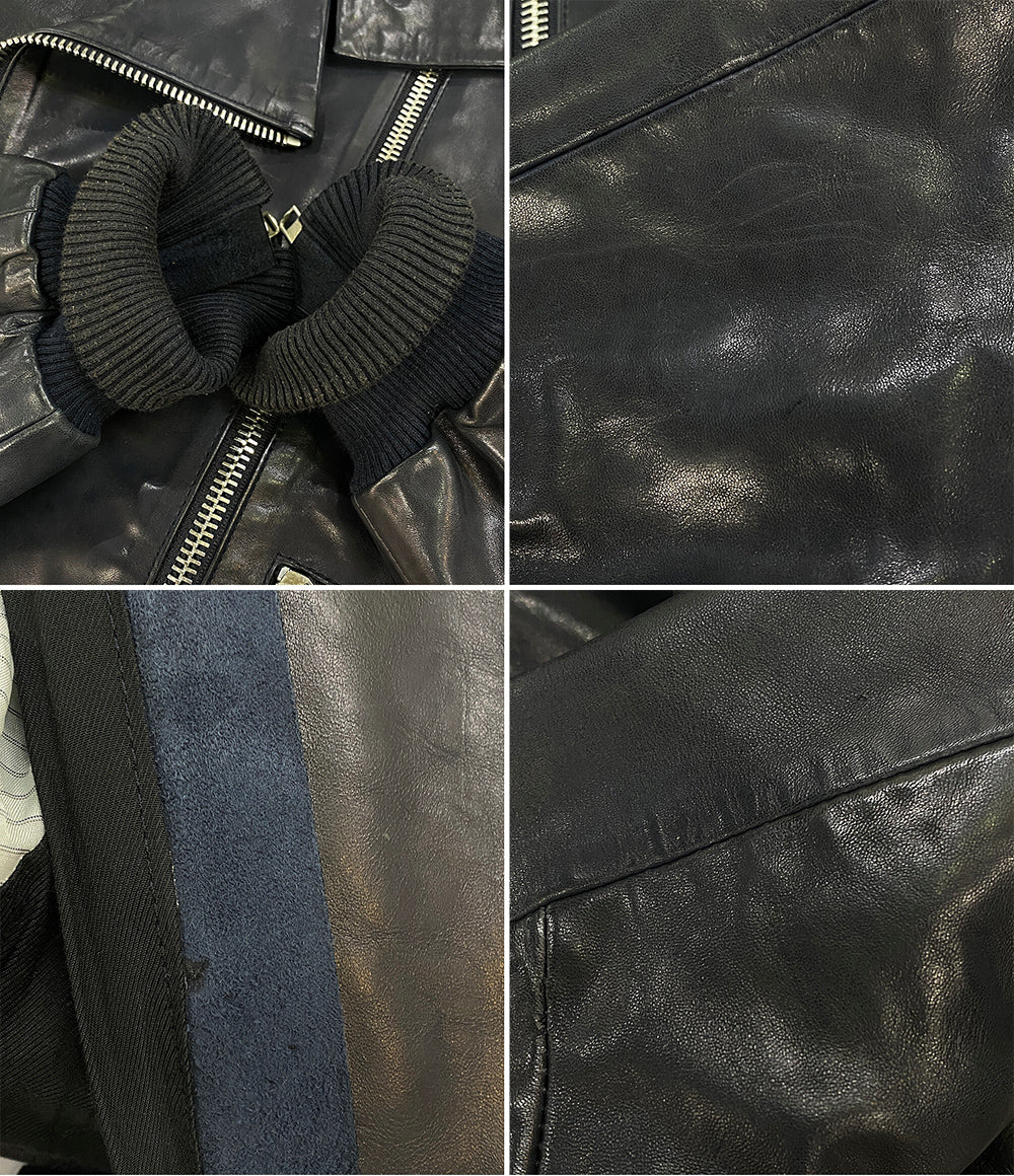 ディーゼル  ジップライダースジャケット ブラック       メンズ SIZE 48  DIESEL