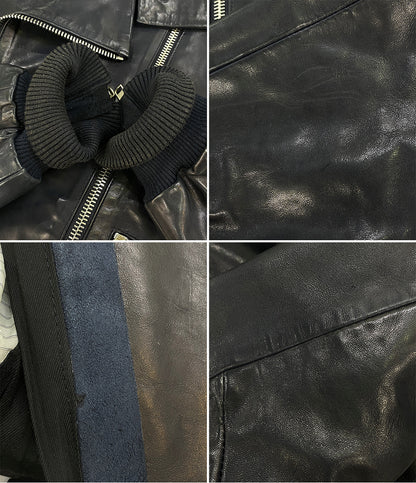 ディーゼル  ジップライダースジャケット ブラック       メンズ SIZE 48  DIESEL