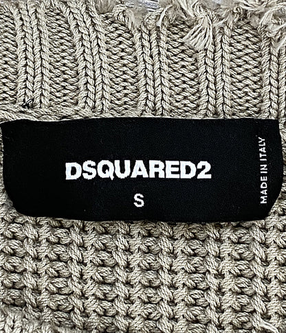 ディースクエアード 美品 ダメージ加工コットンロゴニット S74HA1324 S18193 メンズ SIZE S DSQUARED2