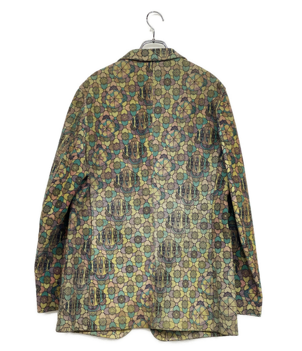 コムデギャルソン テーラードジャケット ホースハイド 幾何学模様 メンズ SIZE L COMME des GARCONS