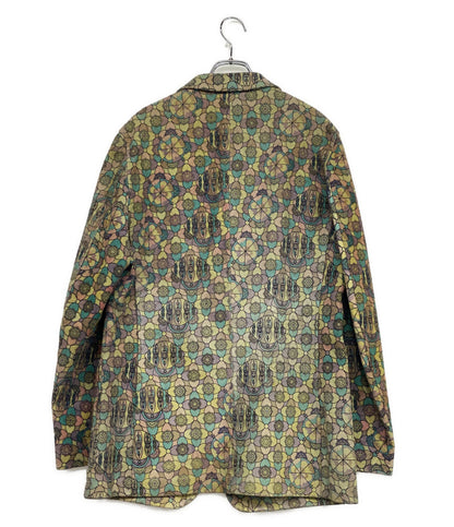 コムデギャルソン テーラードジャケット ホースハイド 幾何学模様 メンズ SIZE L COMME des GARCONS