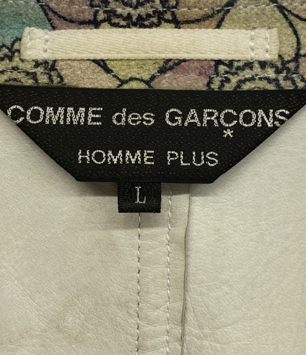 コムデギャルソン テーラードジャケット ホースハイド 幾何学模様 メンズ SIZE L COMME des GARCONS