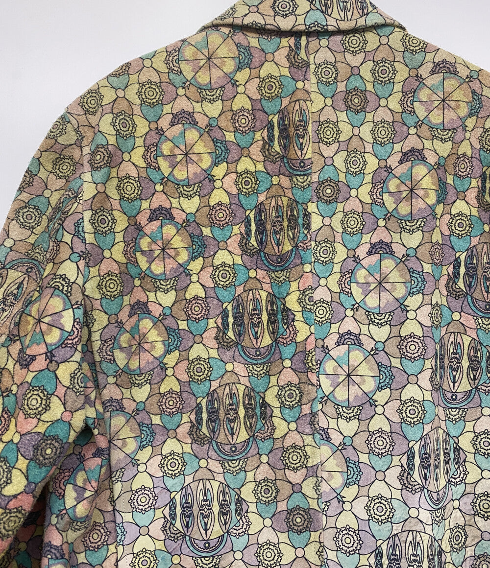 コムデギャルソン テーラードジャケット ホースハイド 幾何学模様 メンズ SIZE L COMME des GARCONS