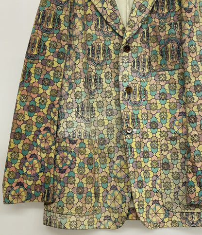 コムデギャルソン テーラードジャケット ホースハイド 幾何学模様 メンズ SIZE L COMME des GARCONS