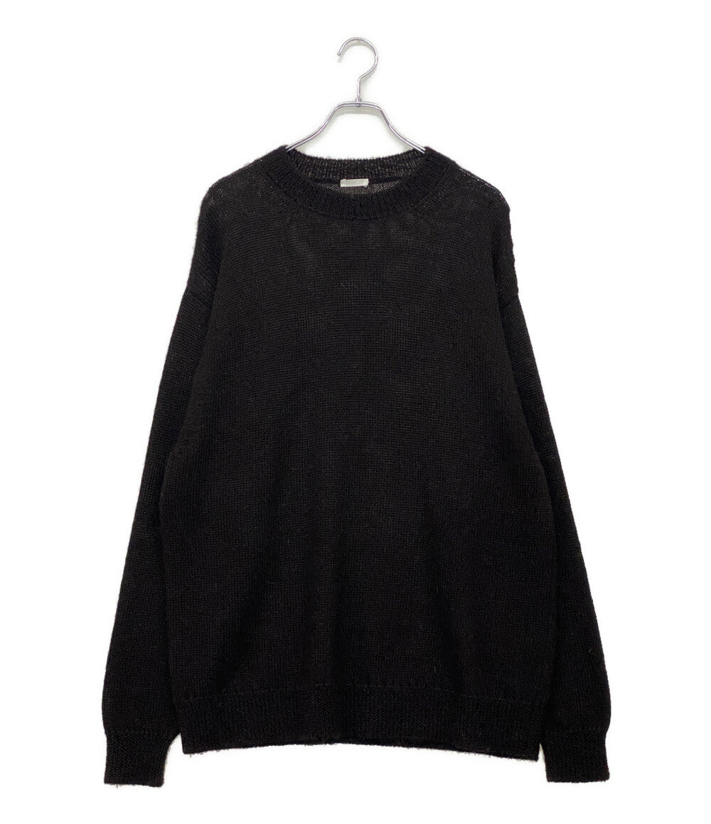 コモリ ブラックアルパカクルーネックニット 21AW U03-06001 メンズ SIZE - COMOLI