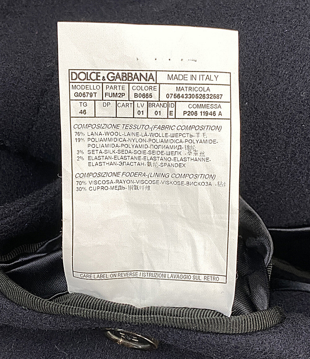ドルチェアンドガッバーナ コート ウール ネイビー G0679T メンズ SIZE 46 DOLCE ＆ GABBANA