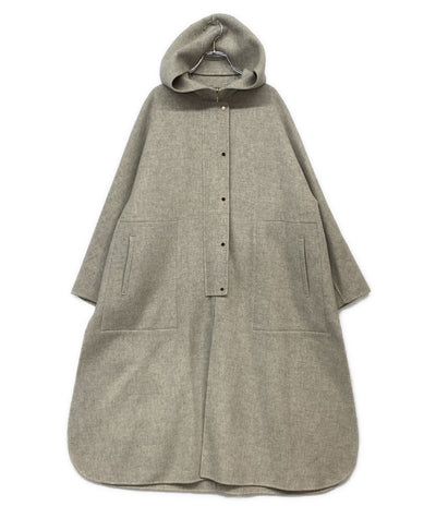 エブール リュクスメルトン フーデットロングコート 3610200133 レディース SIZE 36 ebure