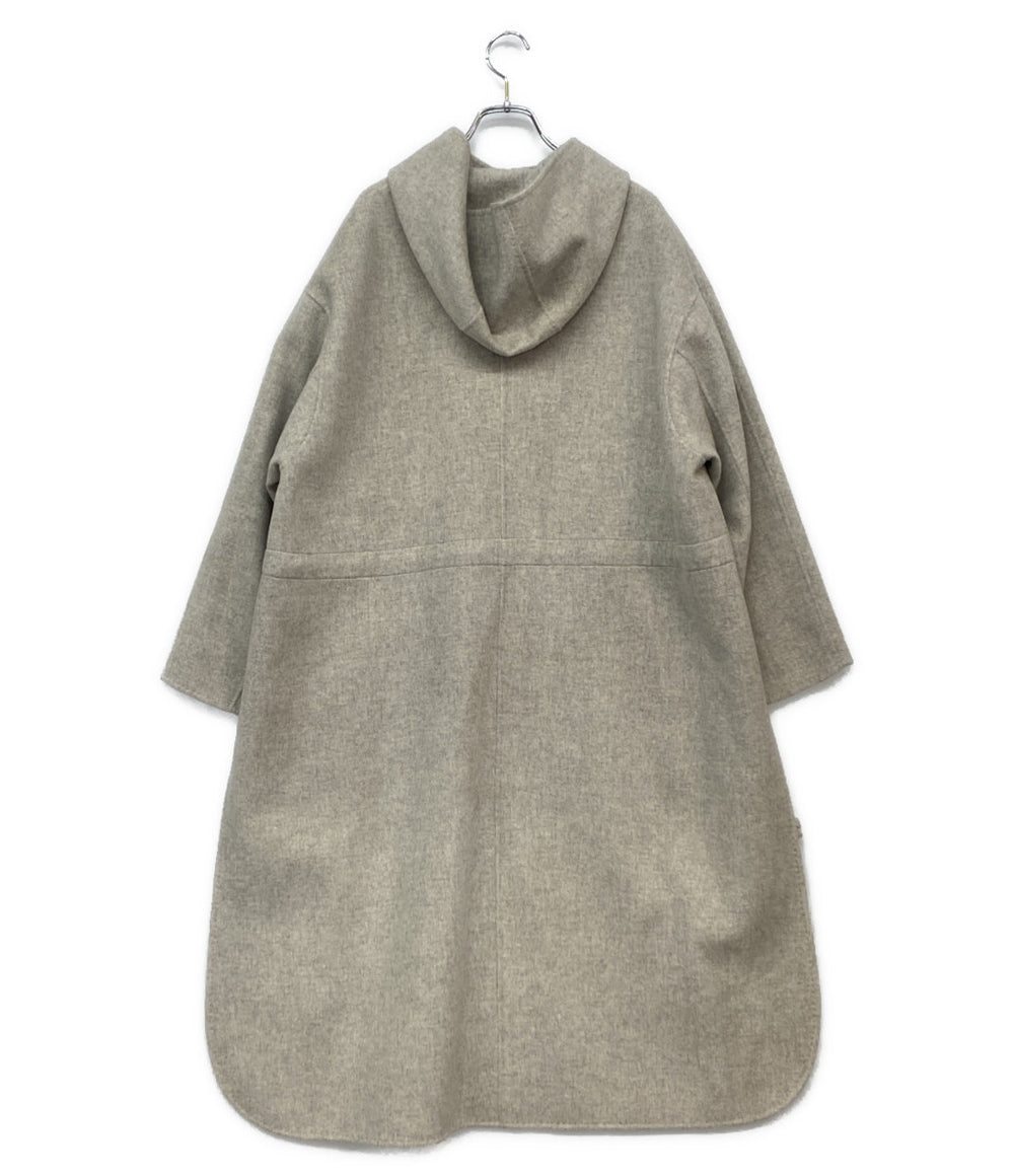 ebure エブール リュクスメルトン フーデットロングコート 3610200133 レディース SIZE 36