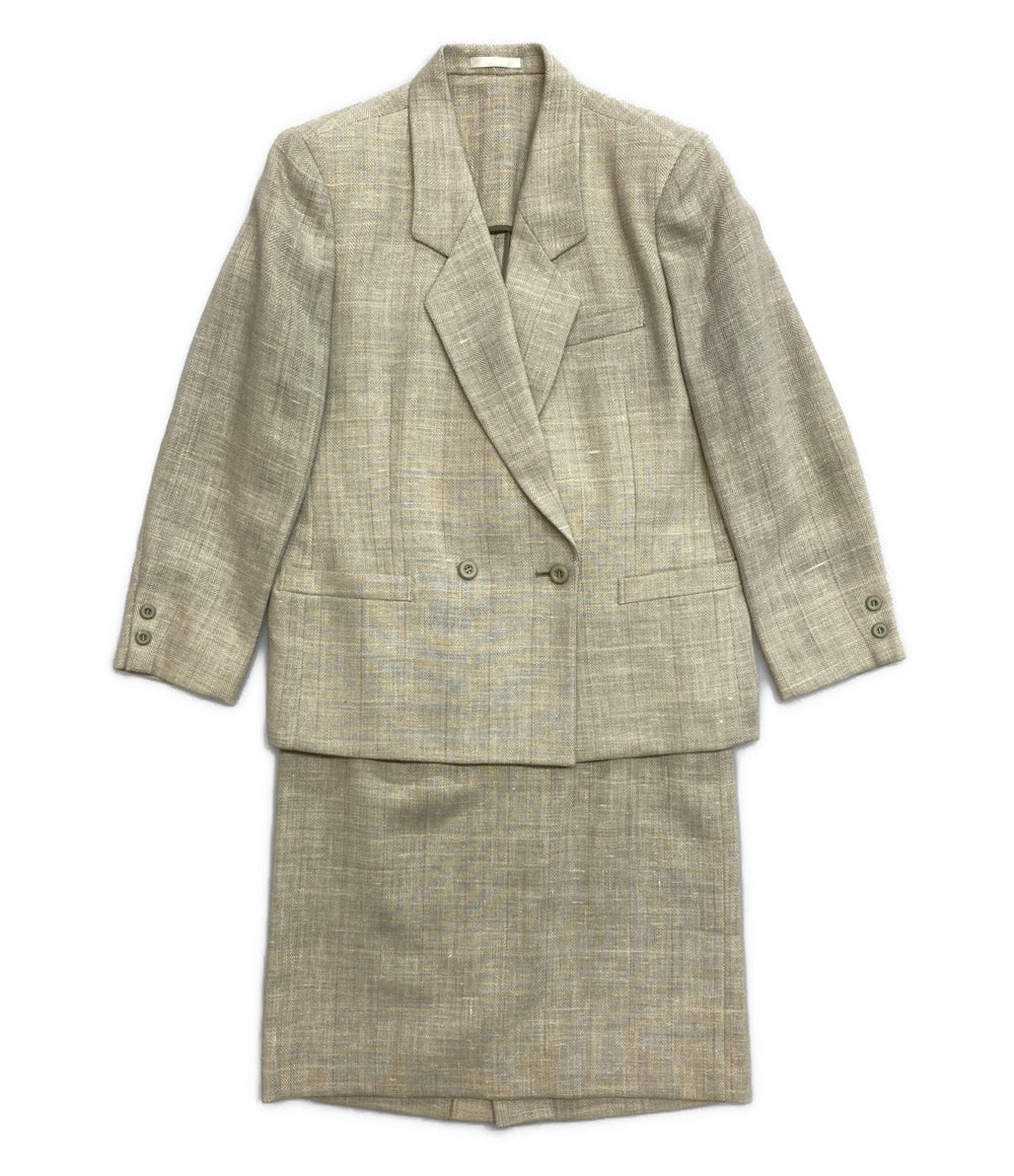 Burberrys セットアップ グリーン 麻混 レディース SIZE 9 バーバリーズ