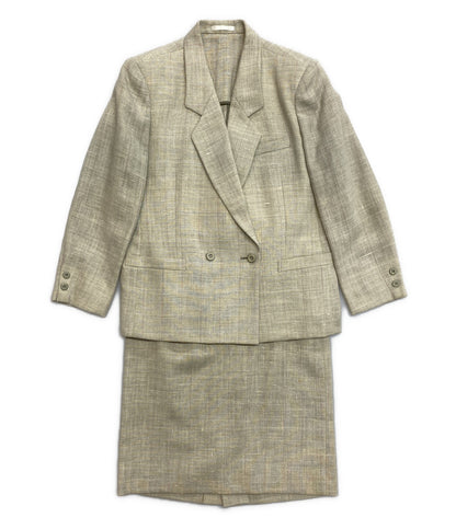 Burberrys セットアップ グリーン 麻混 レディース SIZE 9 バーバリーズ