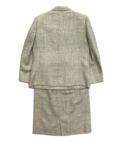 Burberrys セットアップ グリーン 麻混 レディース SIZE 9 バーバリーズ