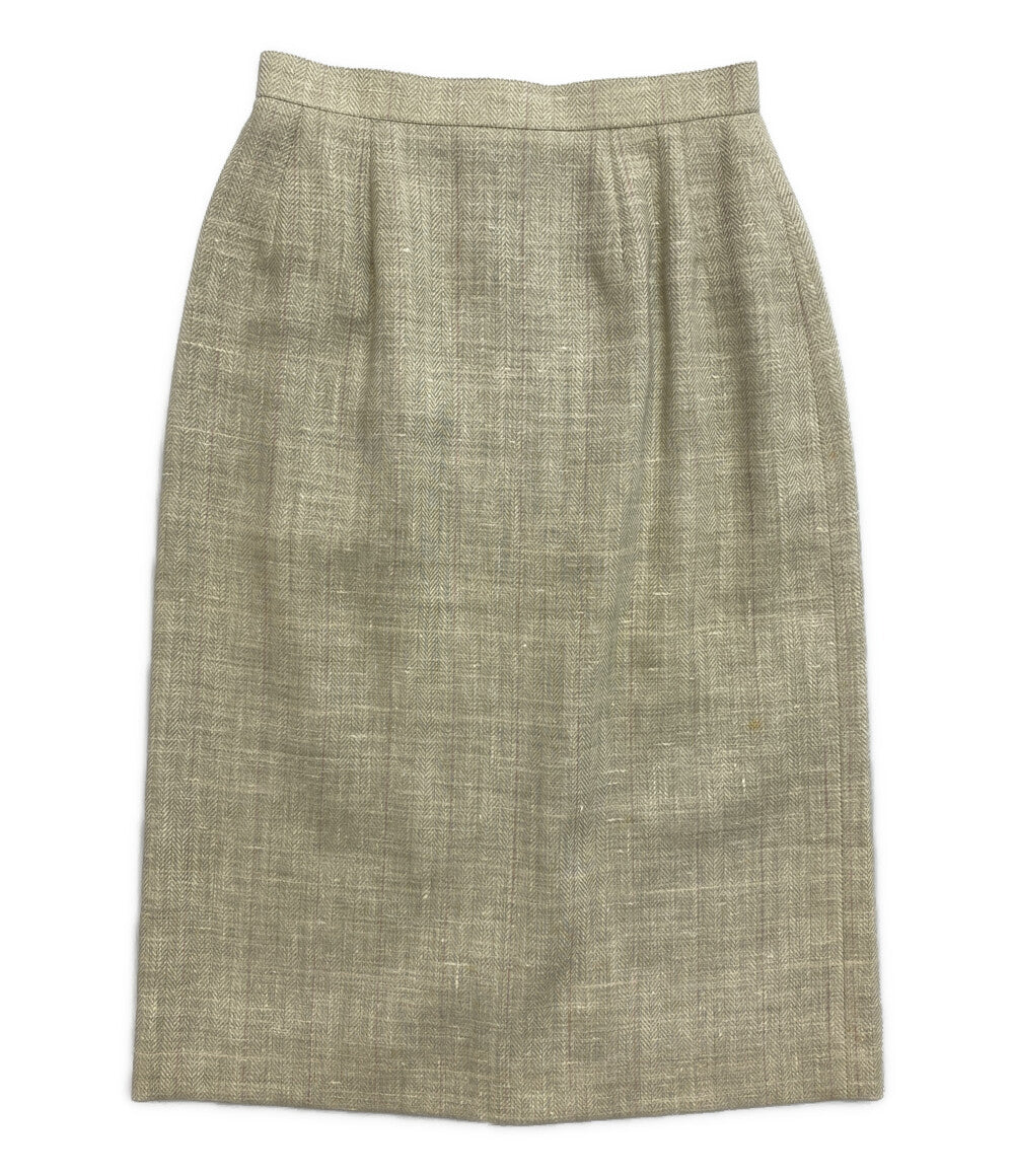 Burberrys セットアップ グリーン 麻混 レディース SIZE 9 バーバリーズ