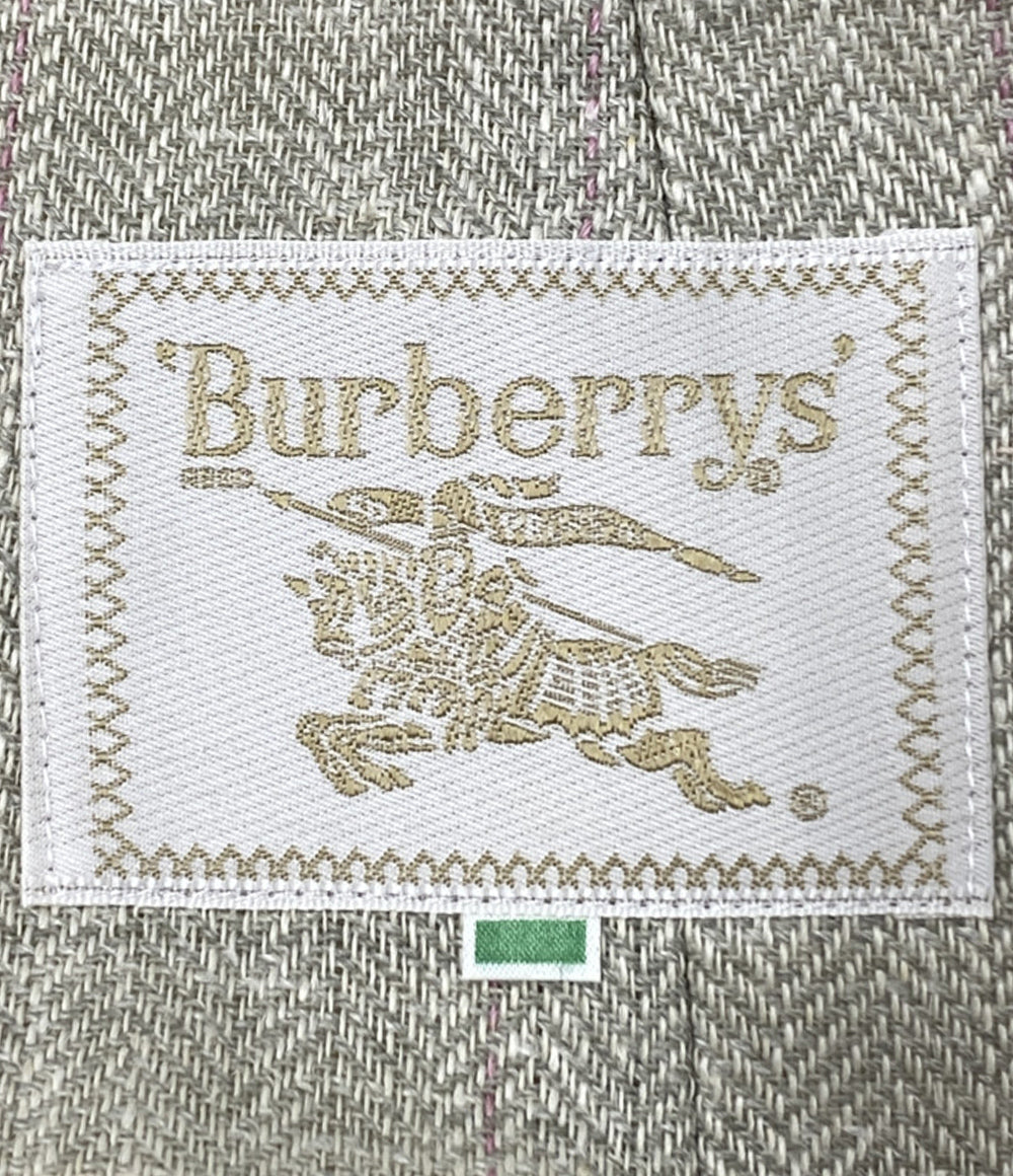 Burberrys セットアップ グリーン 麻混 レディース SIZE 9 バーバリーズ