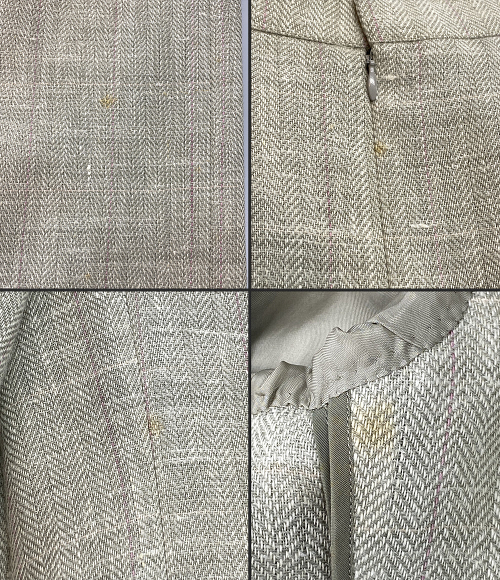 Burberrys セットアップ グリーン 麻混 レディース SIZE 9 バーバリーズ