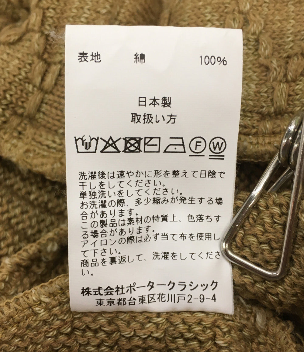 ポータークラシック ニット PC-030-1191-54-05 BEATNIK KENDO KNIT キャメル メンズ SIZE L PORTER CLASSIC