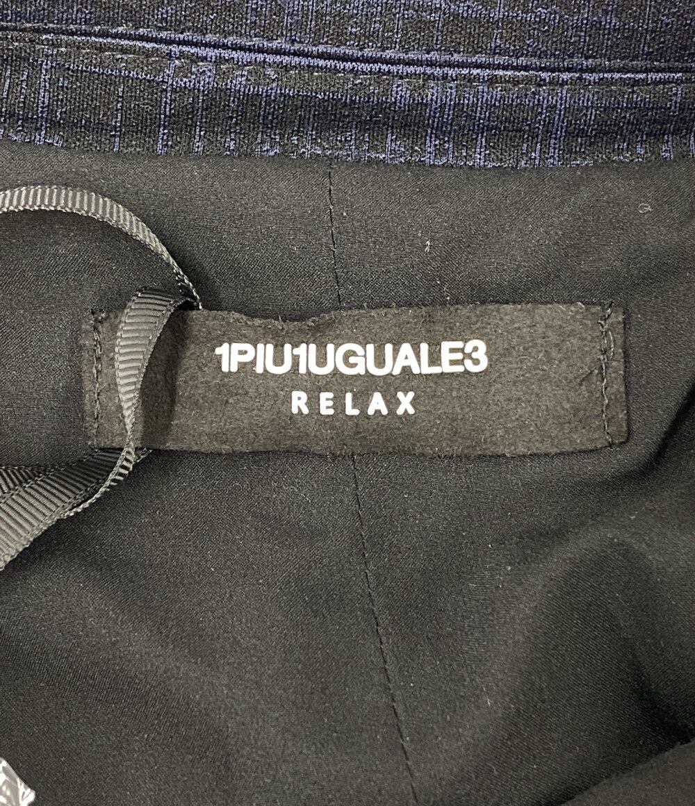 ウノピゥウノウグァーレトレ リラックス スーツ 3ピース ネイビー×ブラック メンズ SIZE XL 1PIU1UGUALE3 RELAX