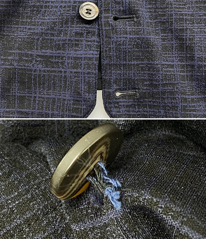 ウノピゥウノウグァーレトレ リラックス スーツ 3ピース ネイビー×ブラック メンズ SIZE XL 1PIU1UGUALE3 RELAX