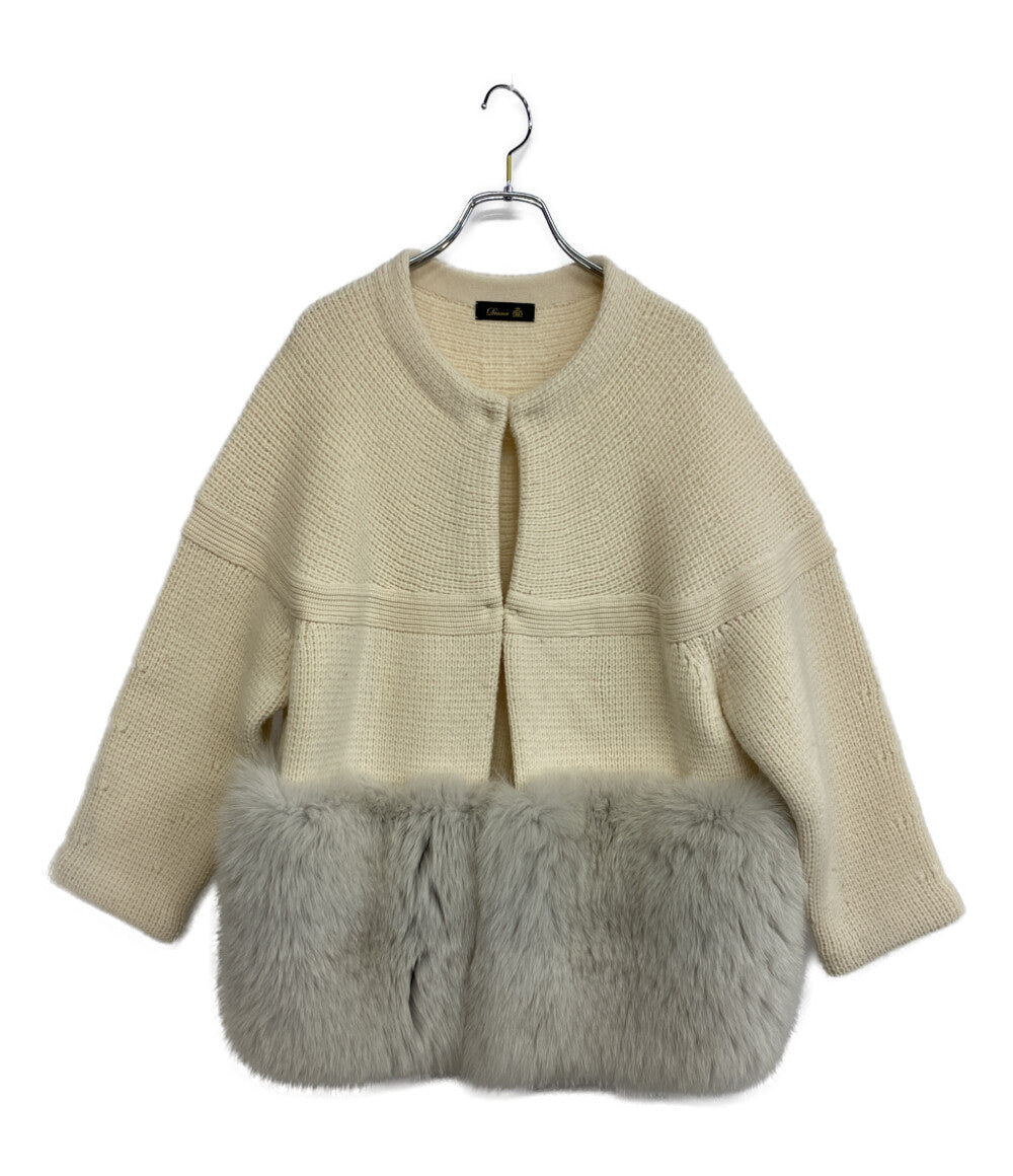 ウールカシミヤ ミラノ編み フォックスファー カーディガン Drawer（ドゥロワー）の「＜Drawer（ドゥロワー）＞ ウール