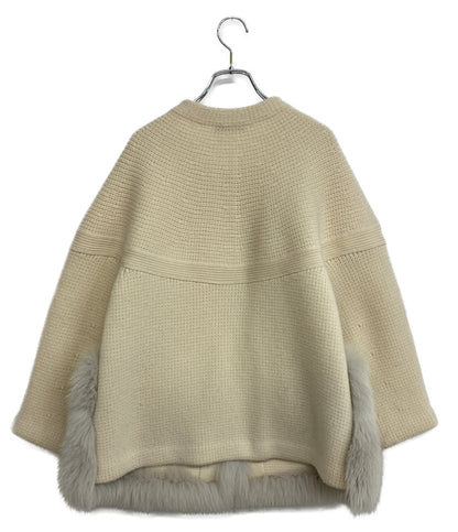 ドゥロワー カーディガン ウールカシミヤミラノ編みフォックスファーカーディガン レディース SIZE UAF8 Drawer