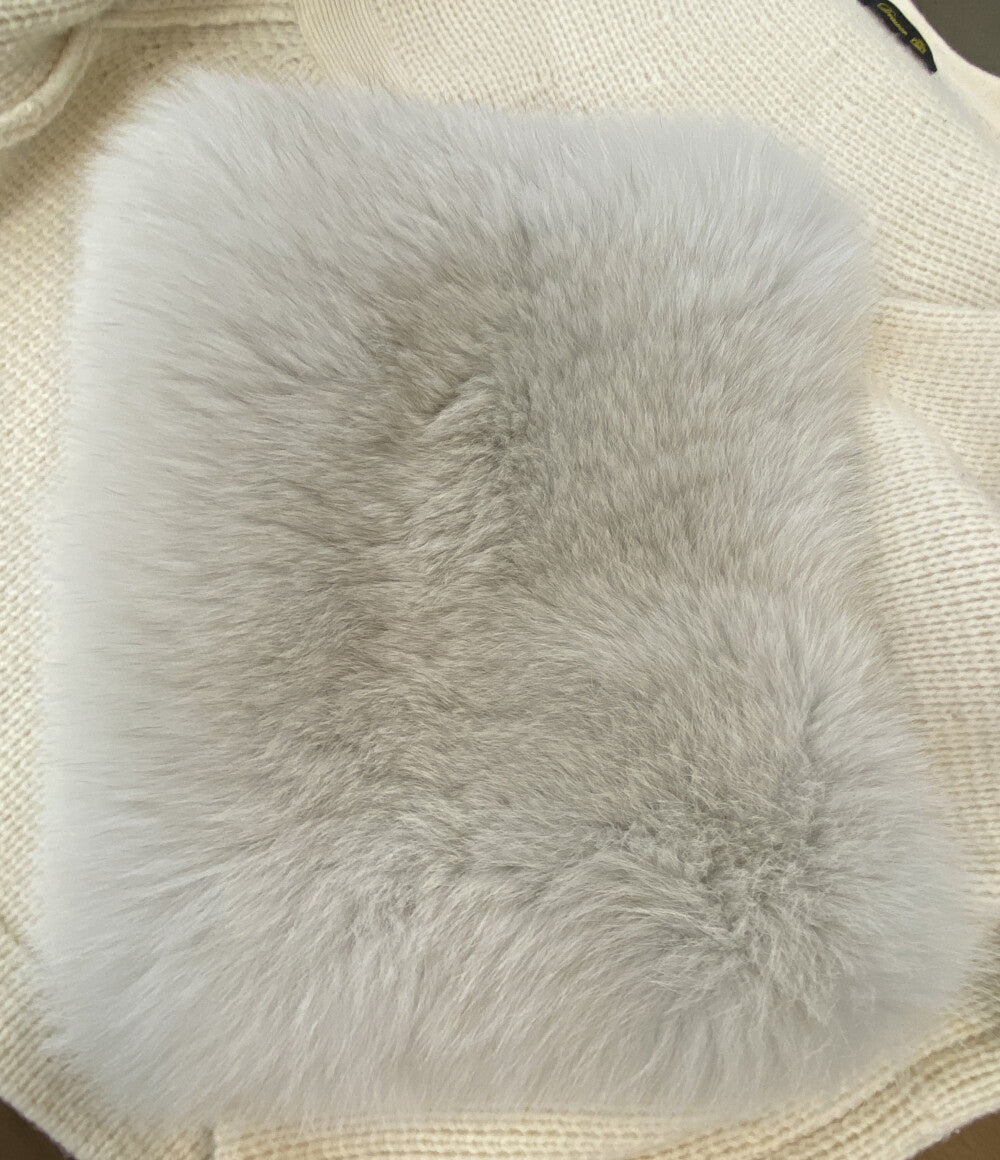 ドゥロワー カーディガン ウールカシミヤミラノ編みフォックスファーカーディガン レディース SIZE UAF8 Drawer