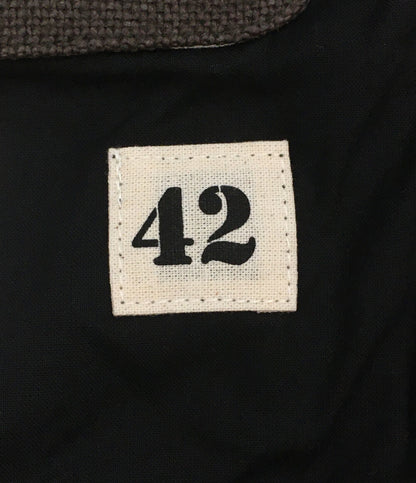 美品 ハックニー・ユニオン・ワークハウス リネンベスト スタンドカラー メンズ SIZE 42 HACKNEY UNION WORKHOUSE