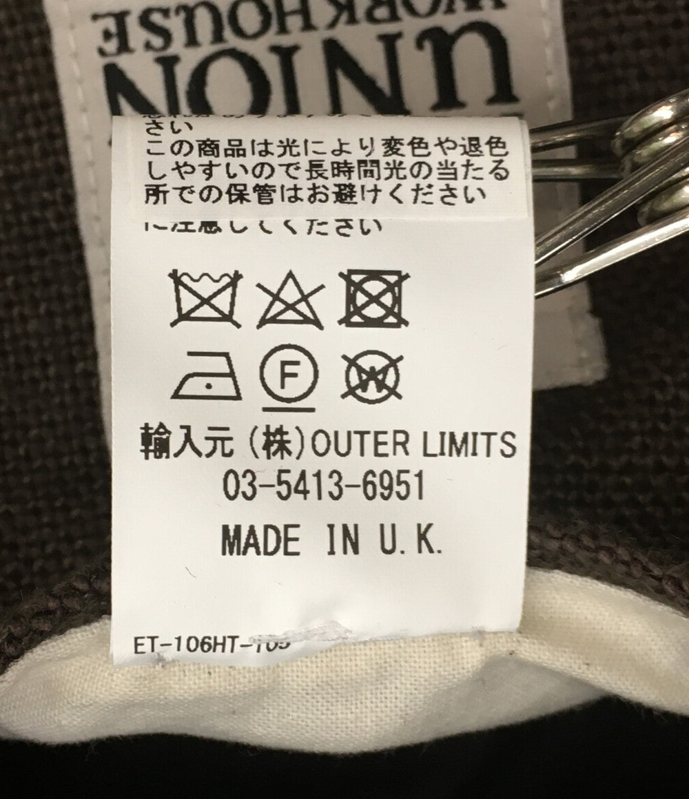 美品 ハックニー・ユニオン・ワークハウス リネンベスト スタンドカラー メンズ SIZE 42 HACKNEY UNION WORKHOUSE