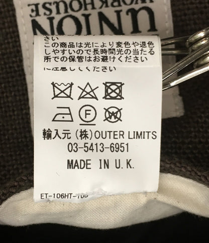 美品 ハックニー・ユニオン・ワークハウス リネンベスト スタンドカラー メンズ SIZE 42 HACKNEY UNION WORKHOUSE
