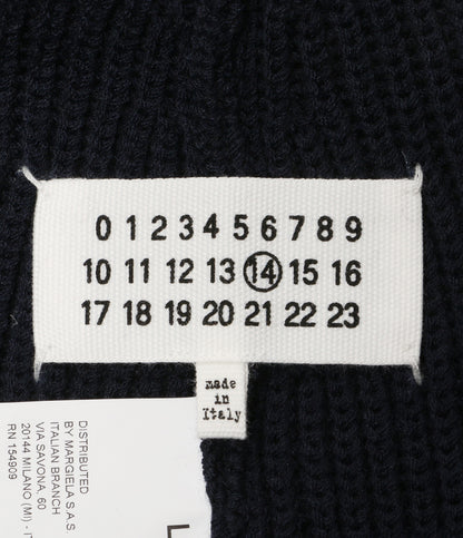 メゾンマルジェラ 美品 ニット帽 4stitch Kinit Cap     S50TC0051 S17791 メンズ SIZE L  Maison Margiela