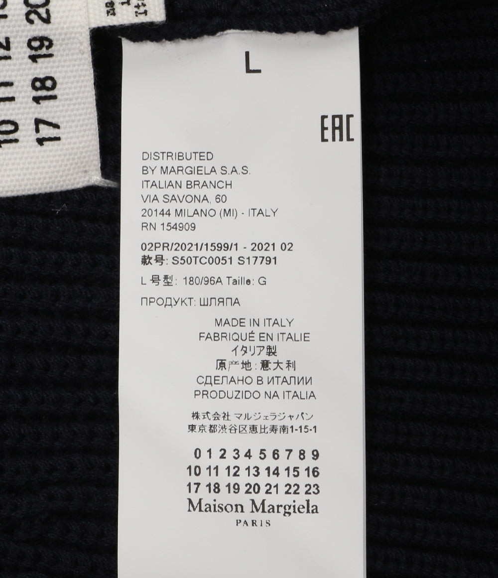 メゾンマルジェラ 美品 ニット帽 4stitch Kinit Cap     S50TC0051 S17791 メンズ SIZE L  Maison Margiela