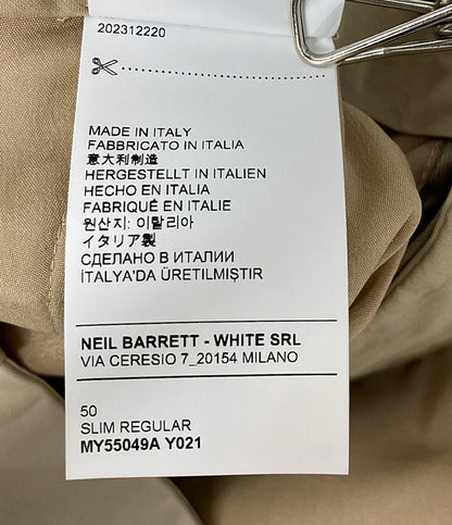 美品 NEIL BARRETT ニールバレット スーツ セットアップ ベージュ メンズ SIZE 50