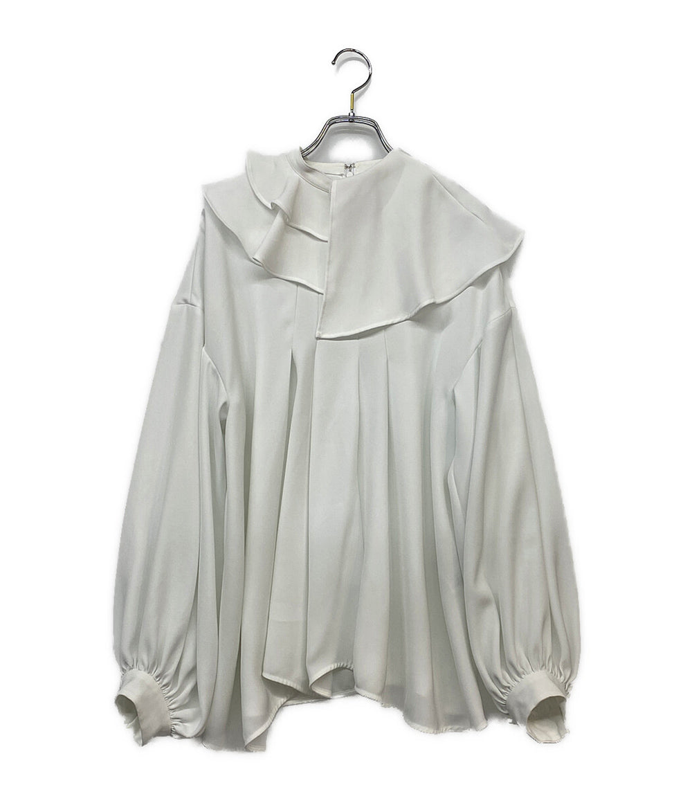 ENFOLD 長袖ブラウス 2WAY COLLAR ホワイト 23SS レディース SIZE 38 エンフォルド