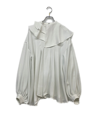 ENFOLD 長袖ブラウス 2WAY COLLAR ホワイト 23SS レディース SIZE 38 エンフォルド