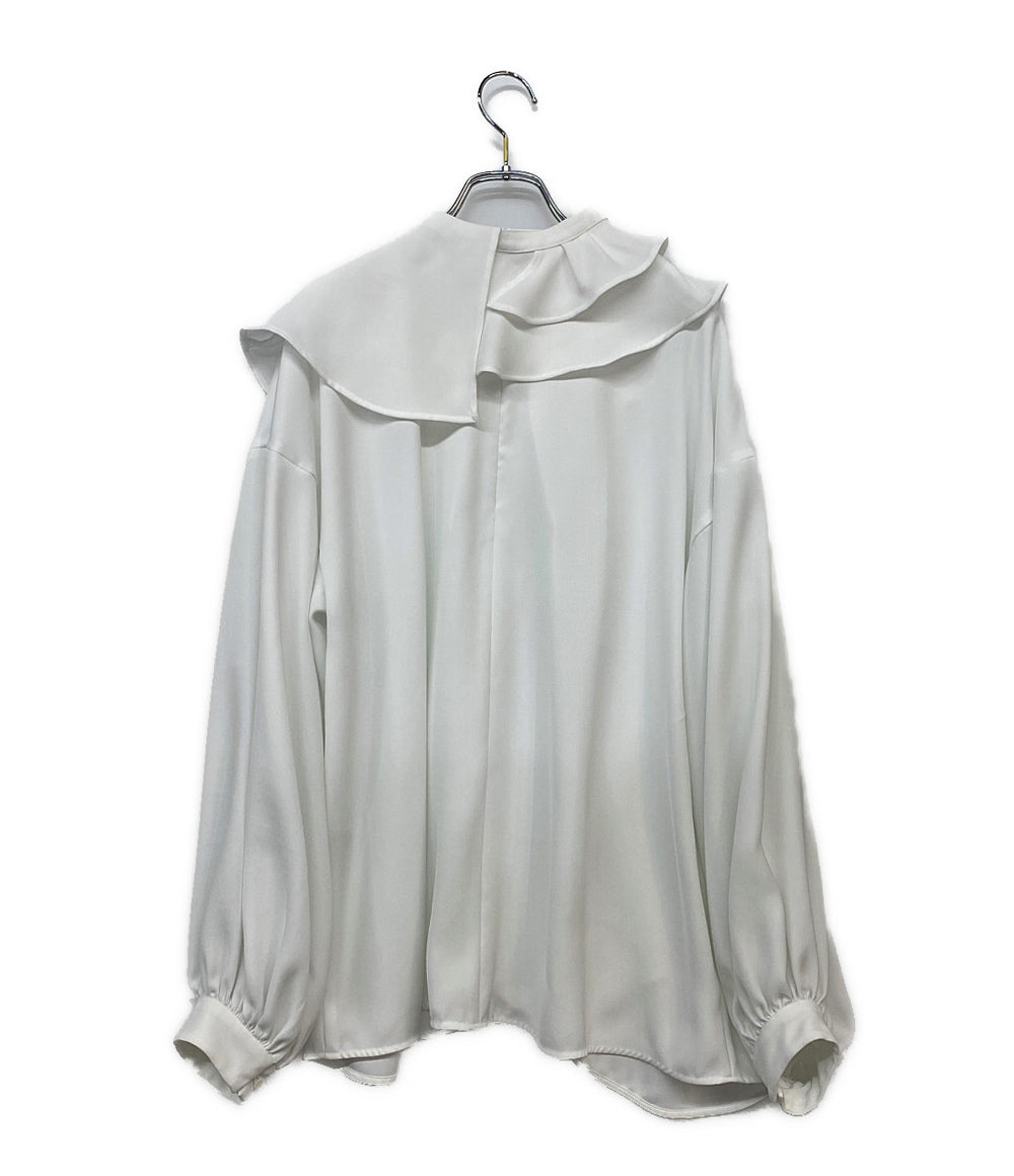 ENFOLD 長袖ブラウス 2WAY COLLAR ホワイト 23SS レディース SIZE 38 エンフォルド