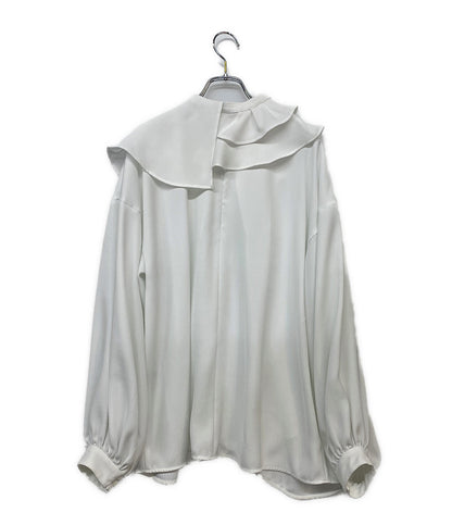 ENFOLD 長袖ブラウス 2WAY COLLAR ホワイト 23SS レディース SIZE 38 エンフォルド