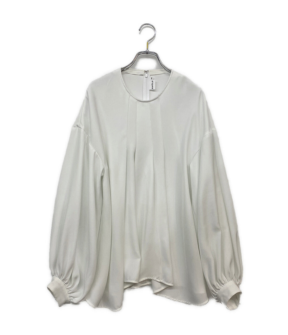 ENFOLD 長袖ブラウス 2WAY COLLAR ホワイト 23SS レディース SIZE 38 エンフォルド
