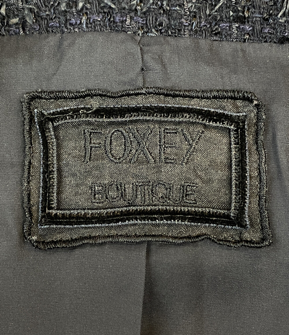 フォクシー ツイードジャケット ネイビー レディース SIZE 40