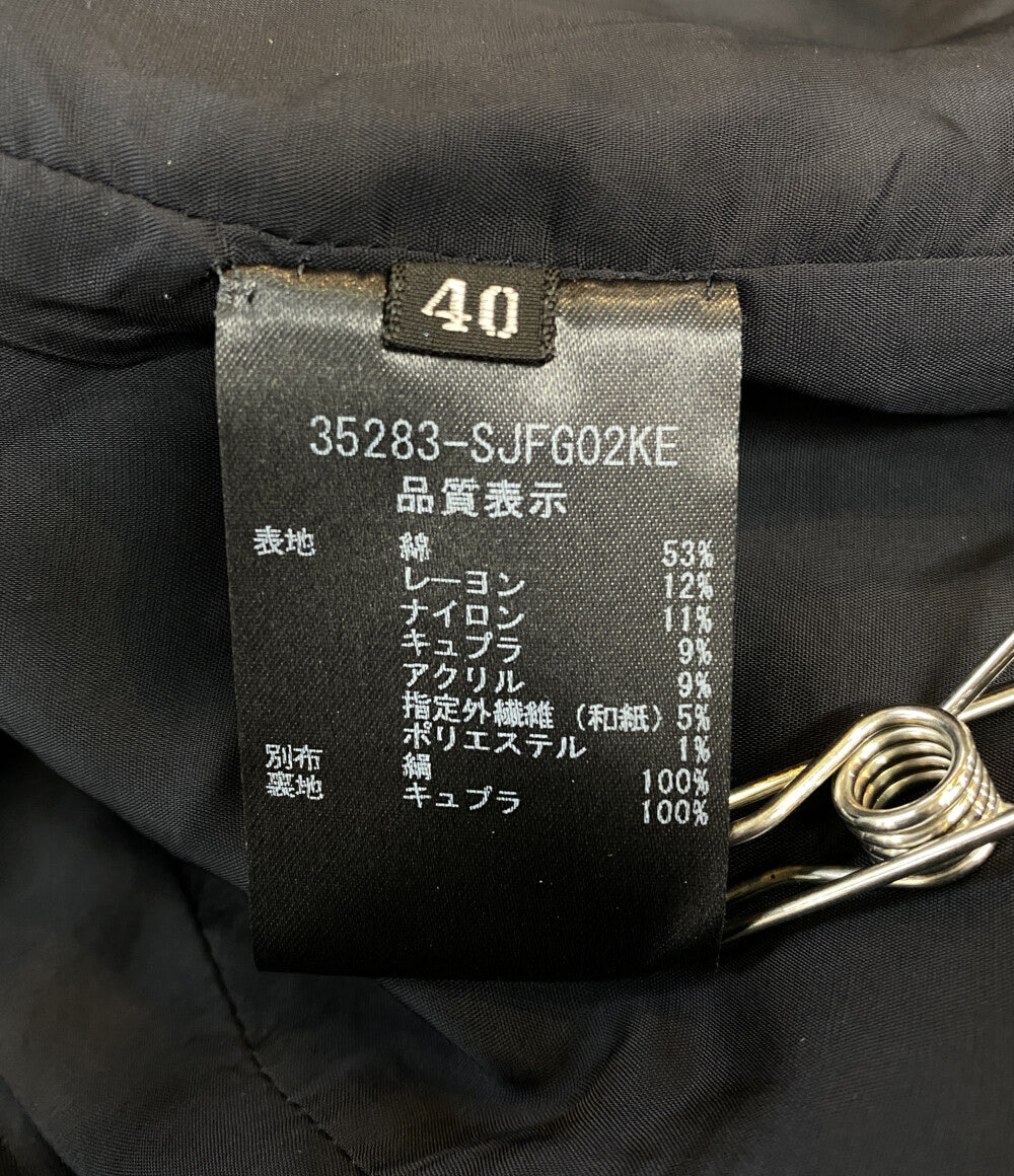 【定価13.6万✨】FOXEY リネン混　ツイードジャケット　ネイビー　40 フォクシー ツイードジャケット ネイビー レディース SIZE 40