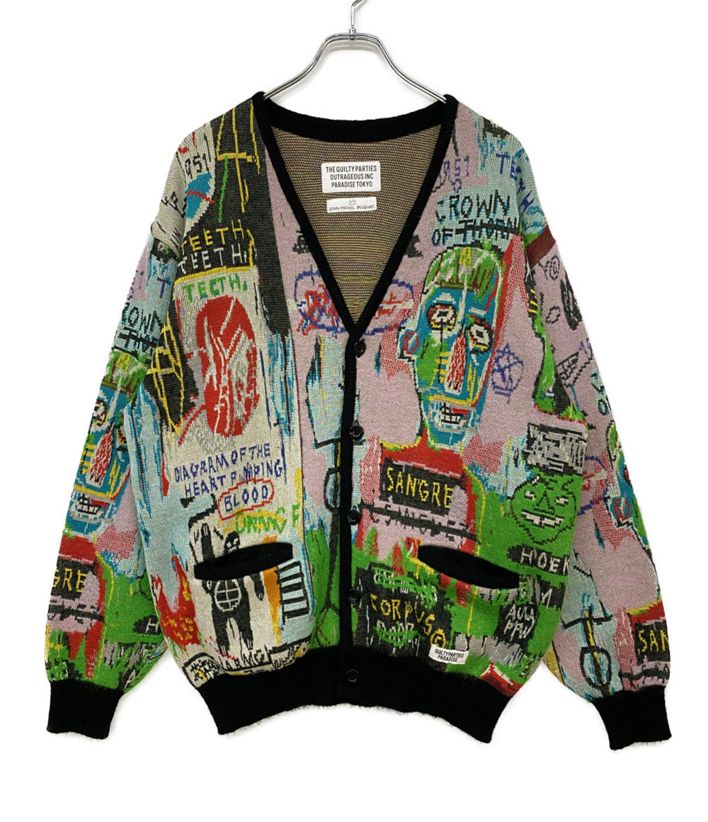 ワコマリア 美品 カーディガン BASQUIAT-WM-KN06 メンズ SIZE M WACKO MARIA