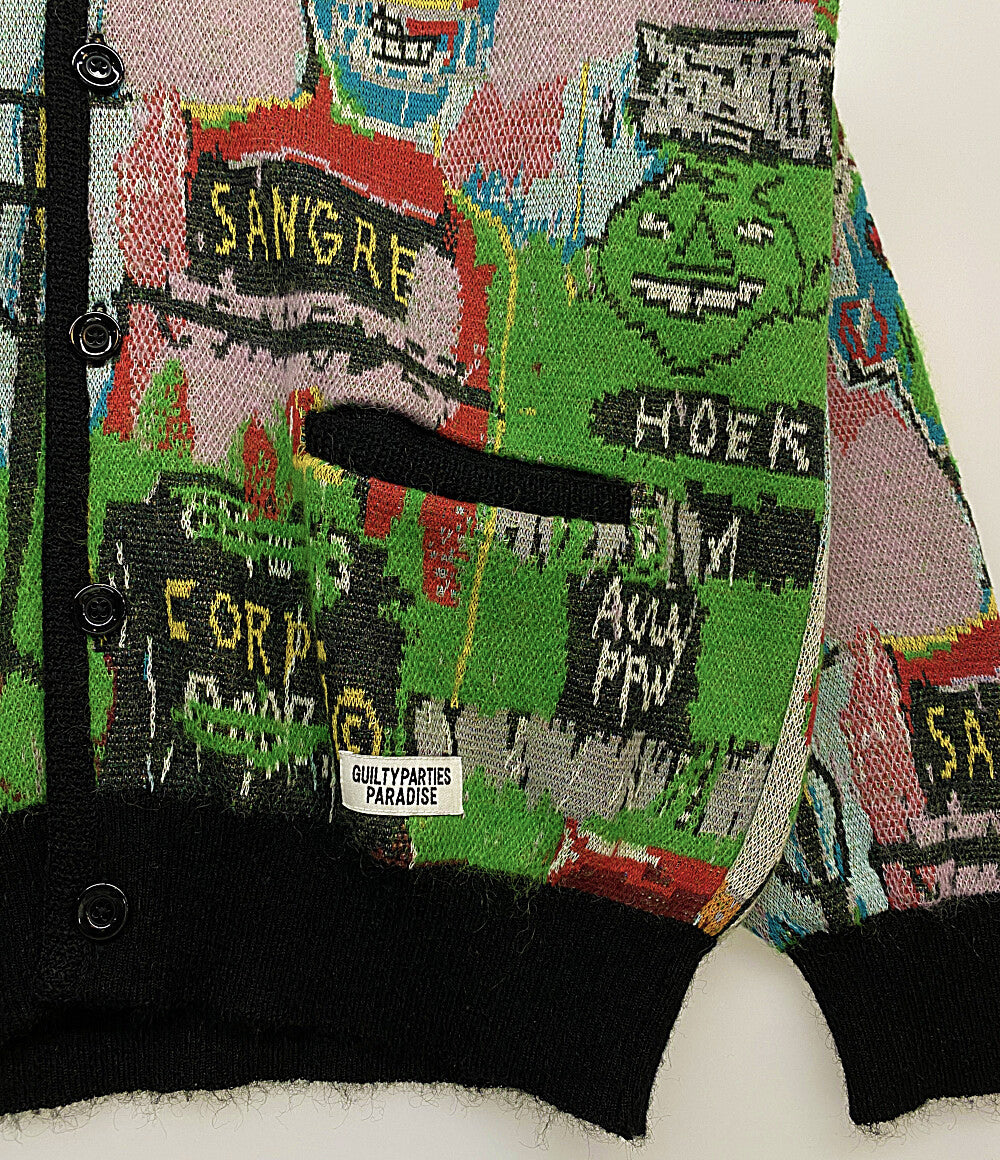 ワコマリア 美品 カーディガン BASQUIAT-WM-KN06 メンズ SIZE M WACKO MARIA