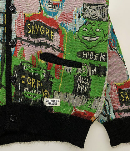 ワコマリア 美品 カーディガン BASQUIAT-WM-KN06 メンズ SIZE M WACKO MARIA
