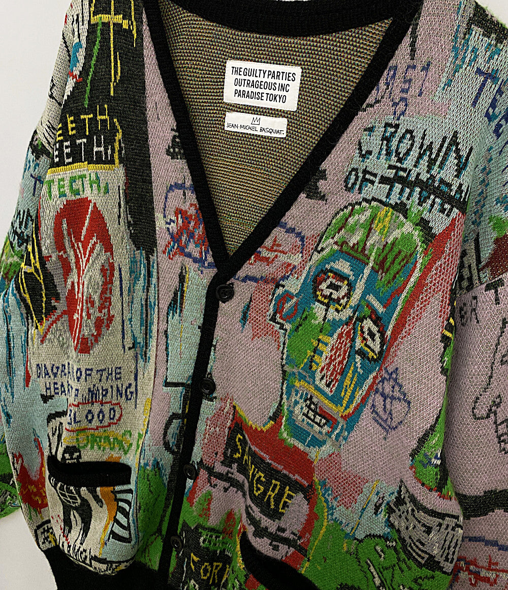 ワコマリア 美品 カーディガン BASQUIAT-WM-KN06 メンズ SIZE M WACKO MARIA