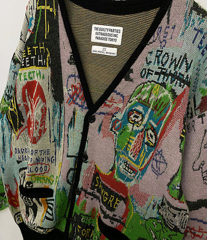 ワコマリア 美品 カーディガン BASQUIAT-WM-KN06 メンズ SIZE M WACKO MARIA